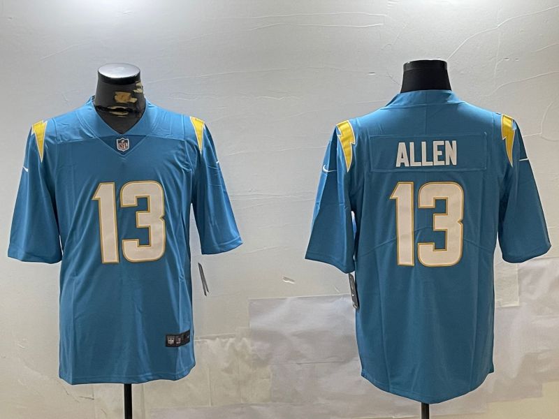 Men Los Angeles Chargers #13 Allen Light Blue Second generation 2024 Nike Limited NFL Jersey style 1